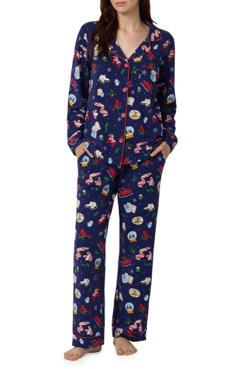 Print Stretch Organic Cotton Pajamas
