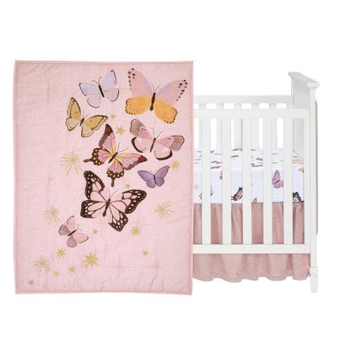 Butterfly Dreams 3-Piece Nursery Baby Crib Bedding Set