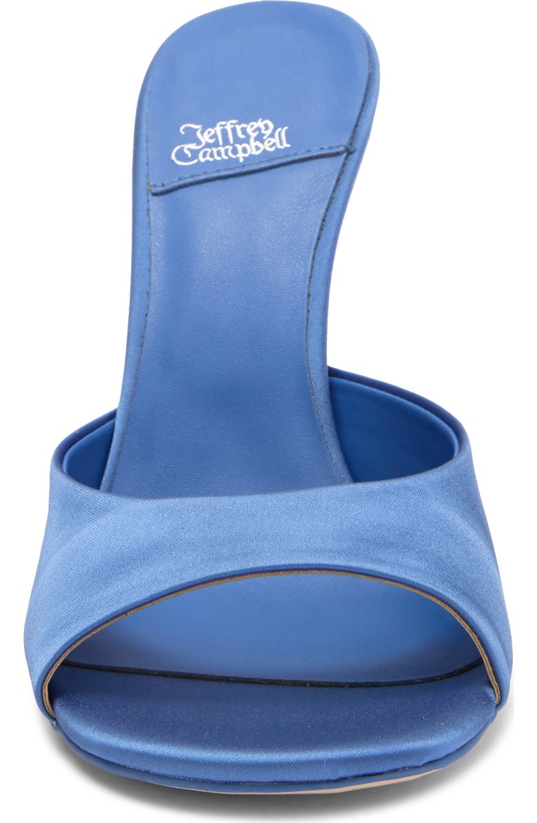 Jeffrey Campbell Mew 2 Satin Slide Sandal, Alternate, color, Blue Satin Combo
