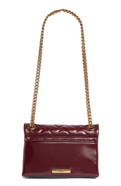 Kurt Geiger London Mini Kensington Quilted Leather Crossbody Bag In Burgundy