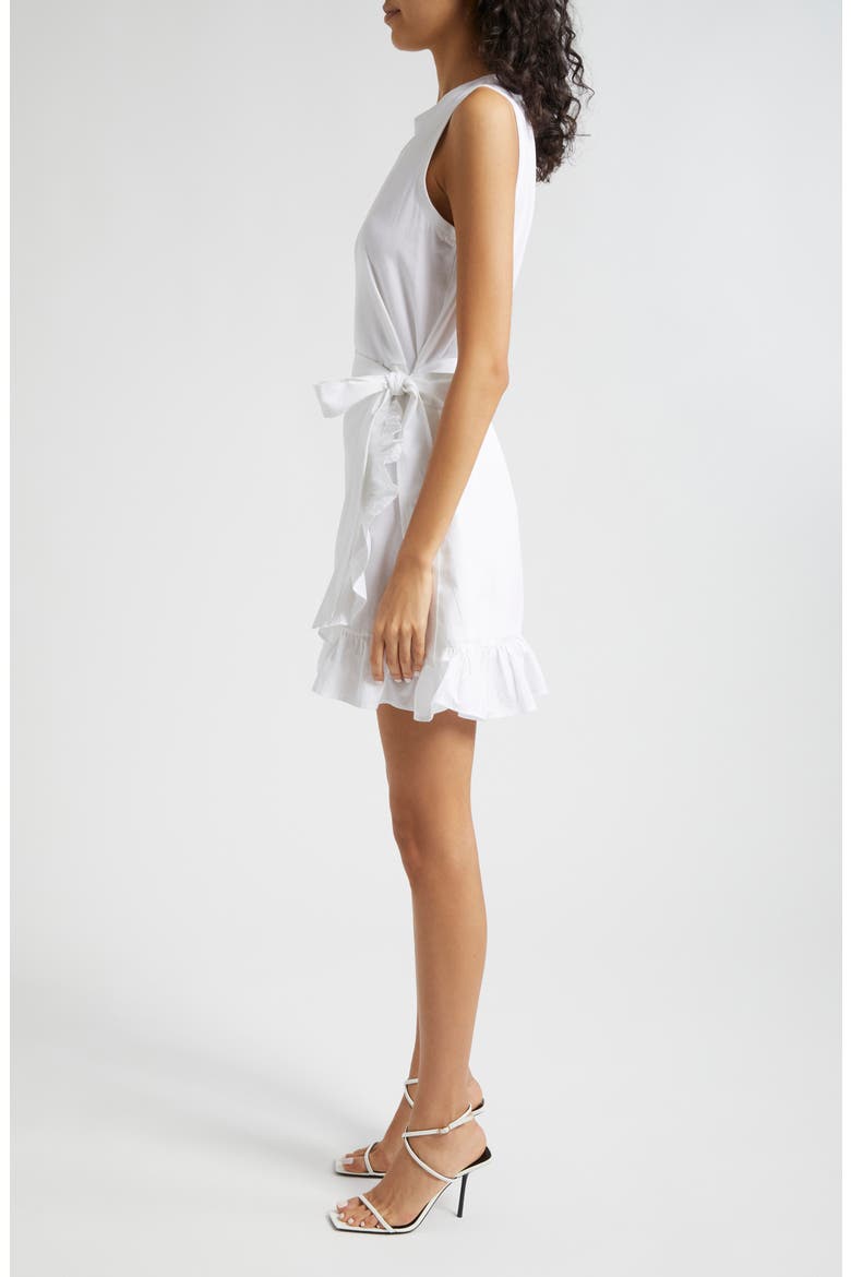 Mahlia Tie Belt Sheath Dress, Alternate, color, WHITE