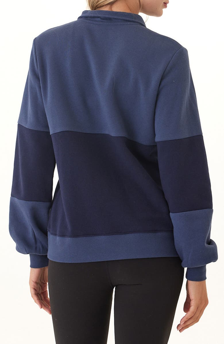 Threads 4 Thought Danielle Colorblock Cotton Blend Fleece Sweatshirt, Alternate, color, Deep Sea/ Stargazer