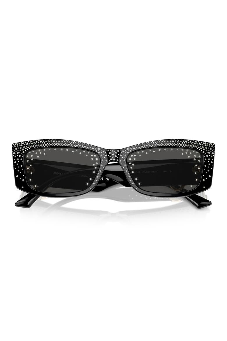 55mm Pillow Sunglasses, Alternate, color, BLACK / DARK GREY
