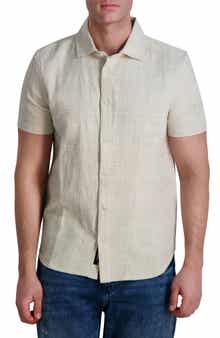 KARL LAGERFELD PARIS Snap Button Short Sleeve Shirt