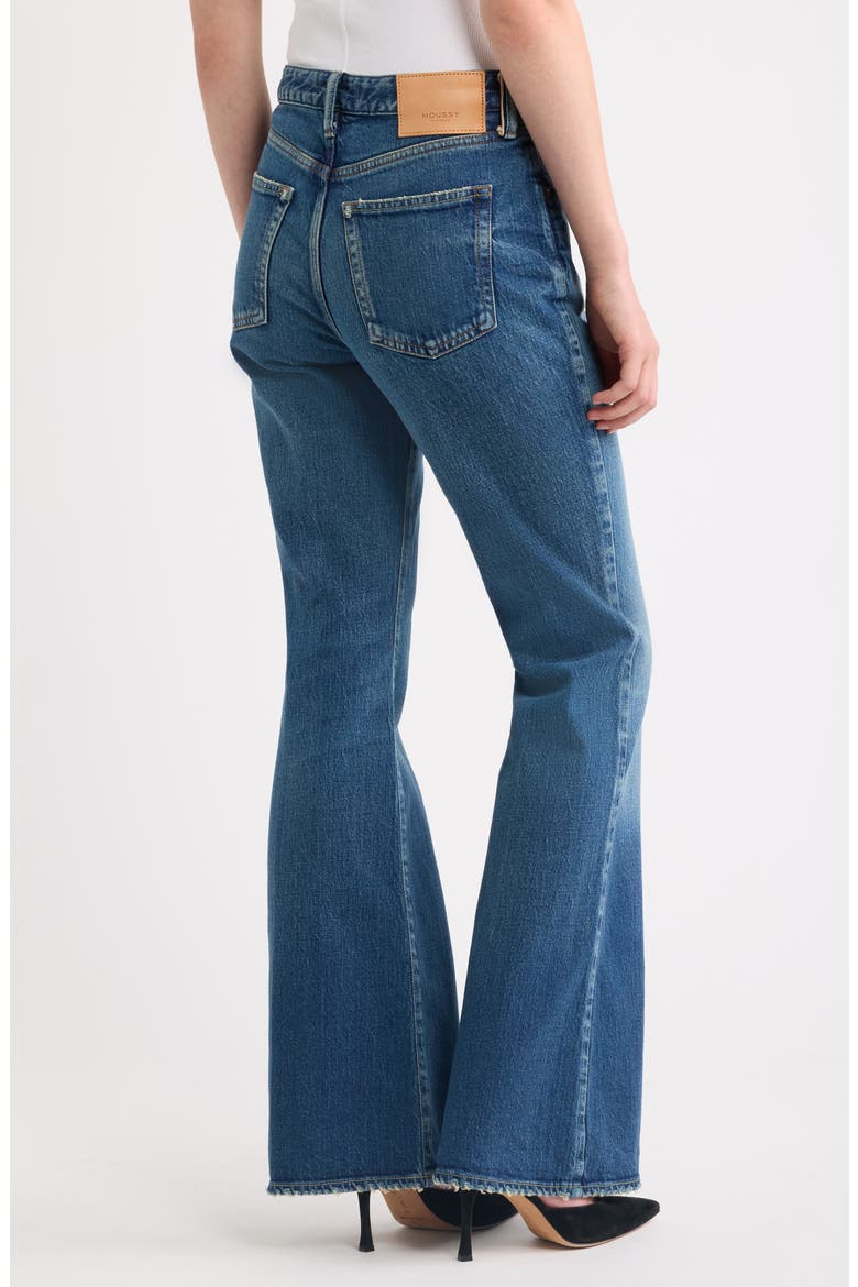 '70s High Waist Flare Jeans, Alternate, color, BLUE