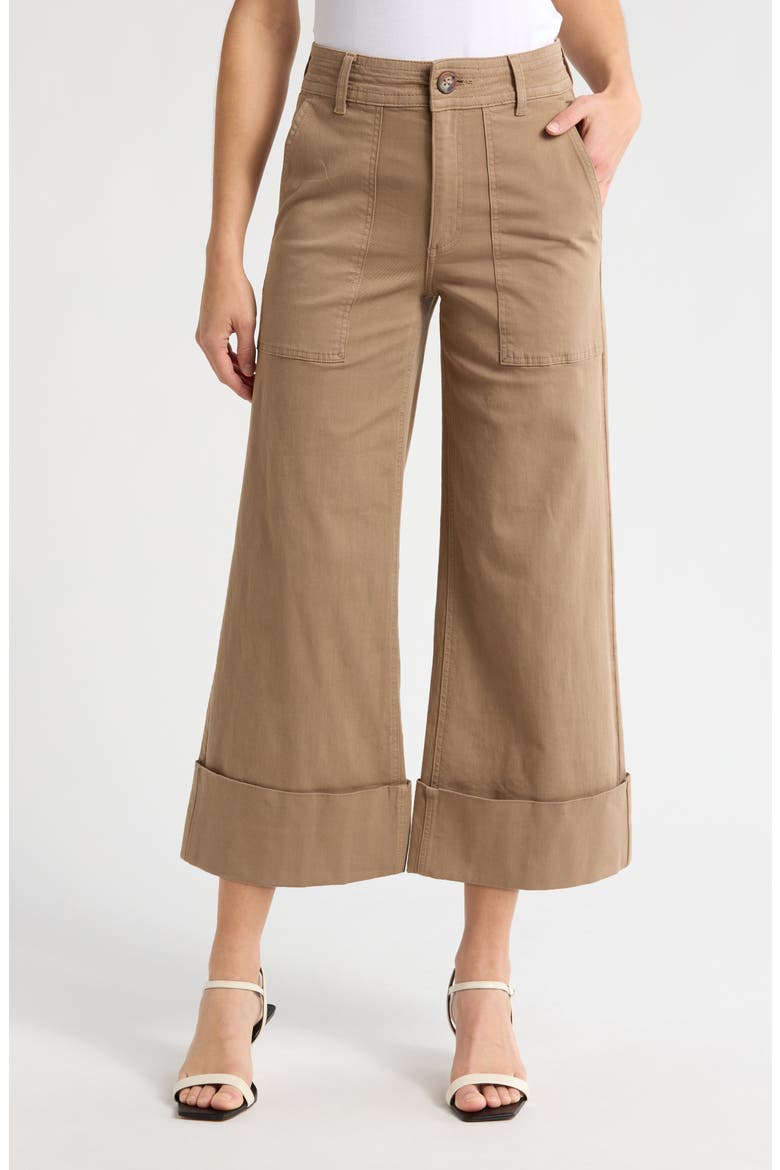 Maya High Waist Wide Leg Jeans, Main, color, BISCUIT
