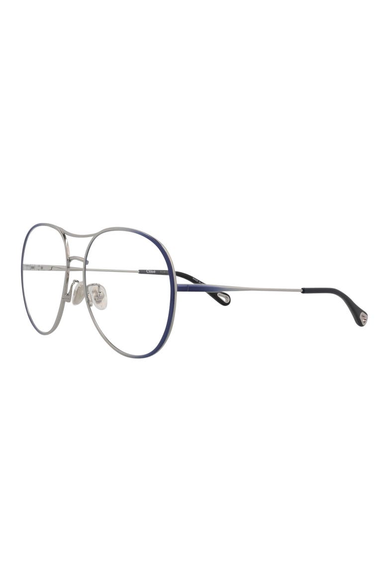 Core 58mm Aviator Optical Glasses, Alternate, color, BLUE BLUE TRANSPARENT