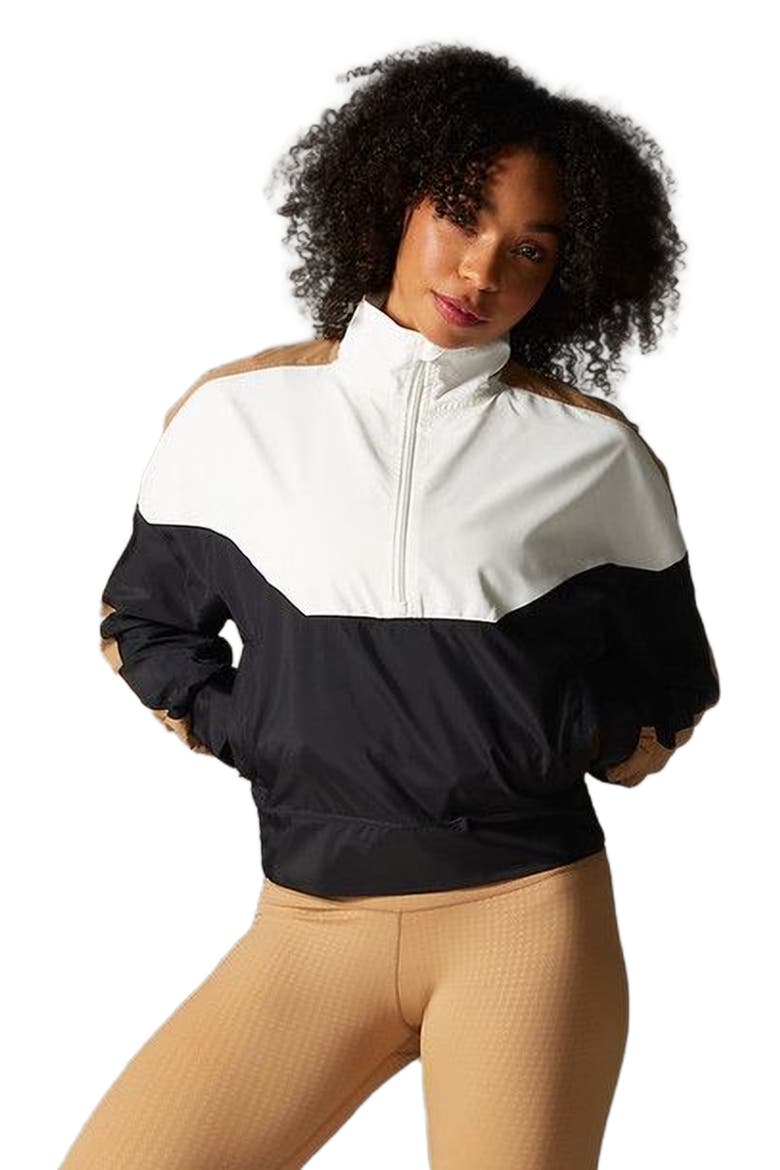Elevation Colorblock Half Zip, Alternate, color, EBONY/COCONUT