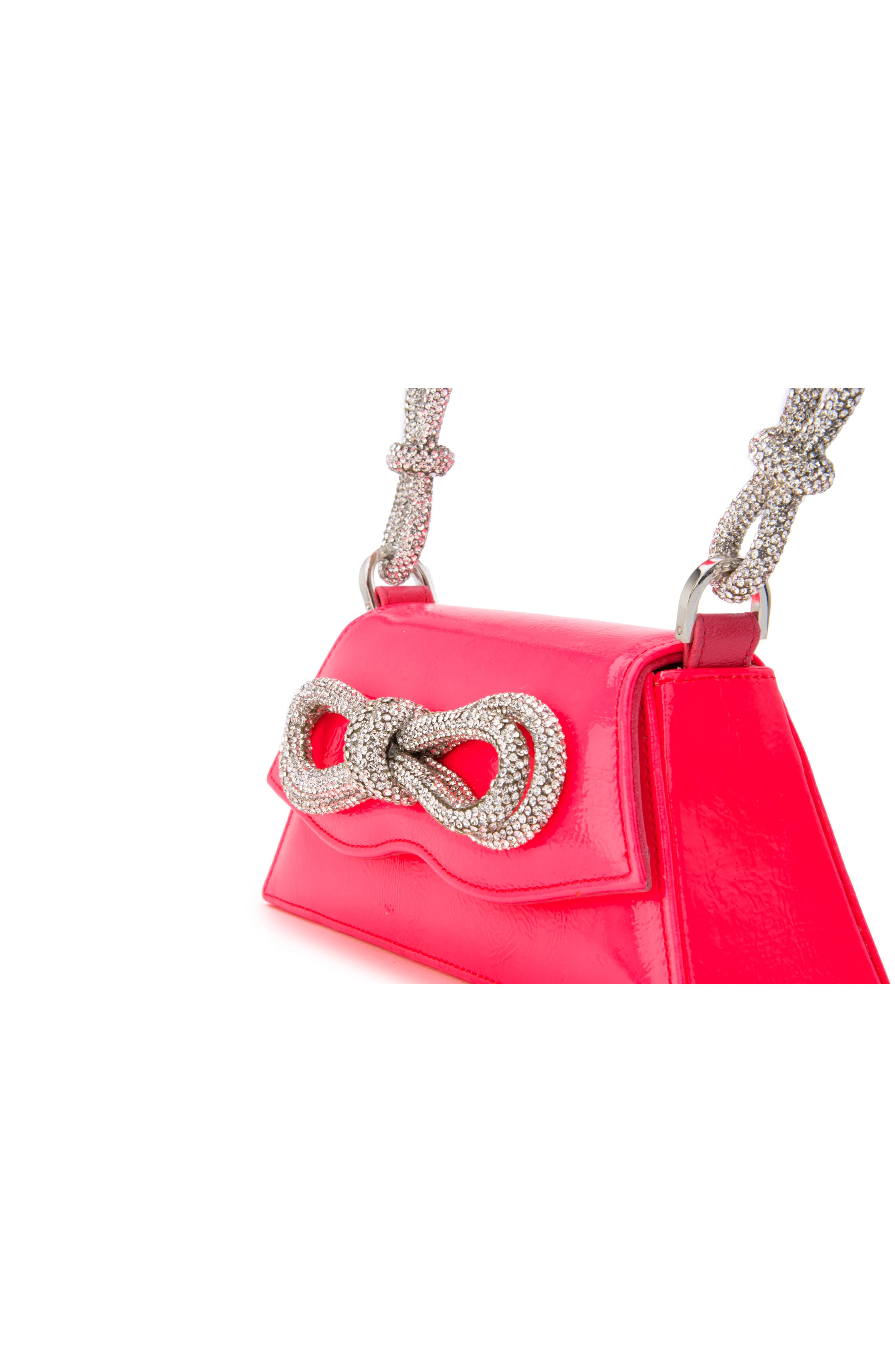 Mach & Mach Mini Samantha Double Bow Patent Leather Top Handle Bag, Alternate, color, 