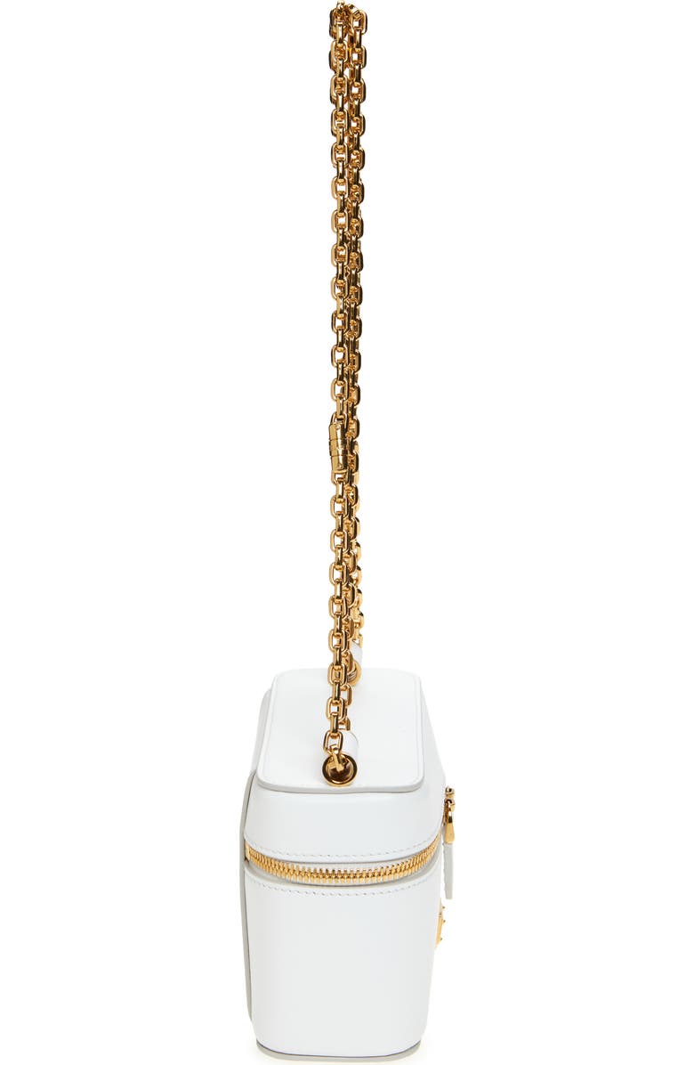 Dolce&Gabbana Sicily Leather Vanity Case Crossbody Bag, Alternate, color, Bianco Ottico