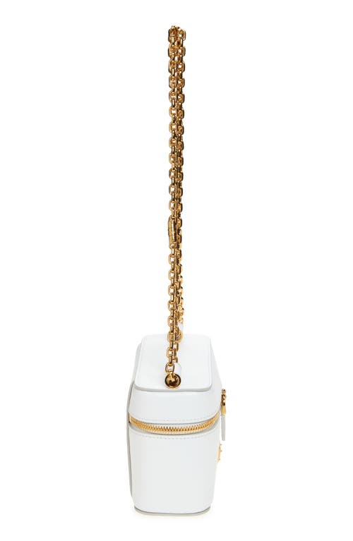 Dolce & Gabbana Sicily Calfskin Vanity Crossbody Bag In Bianco Ottico