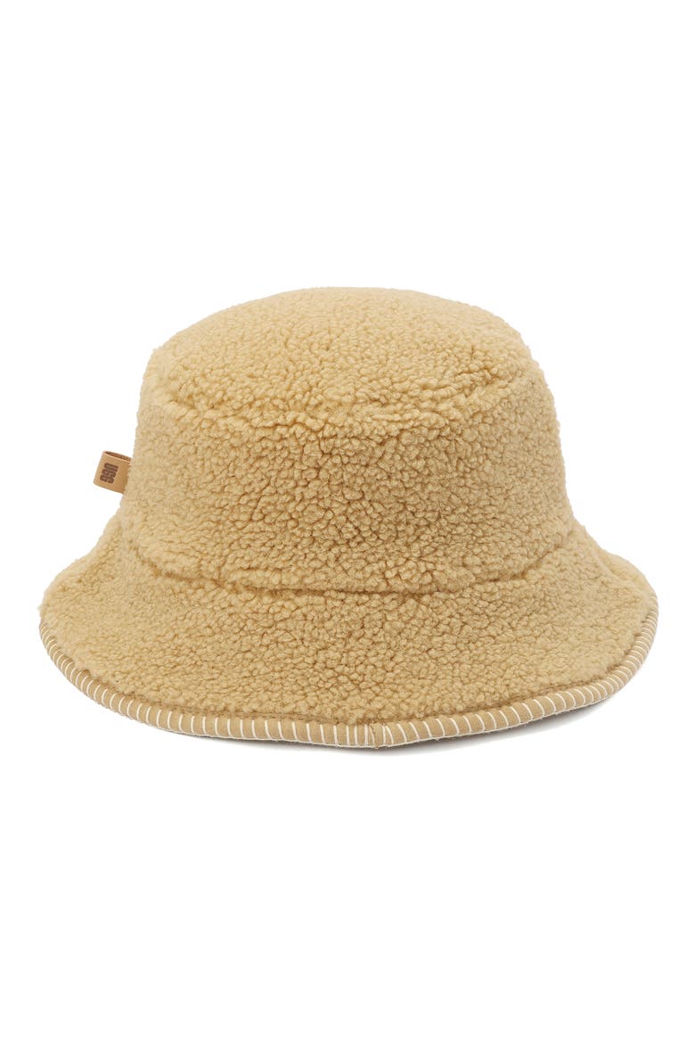 Uggfluff Bucket Hat with Whipstitch Detail, Alternate, color, SAND