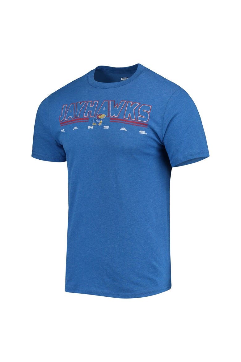 Men's Concepts Sport Heathered Charcoal/Royal Kansas Jayhawks Meter T-Shirt & Pants Sleep Set, Alternate, color, Heather Charcoal