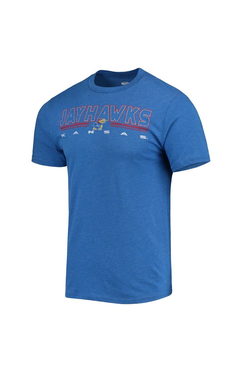 CONCEPTS SPORT Men's Concepts Sport Heathered Charcoal/Royal Kansas Jayhawks Meter T-Shirt & Pants Sleep Set, Alternate, color,