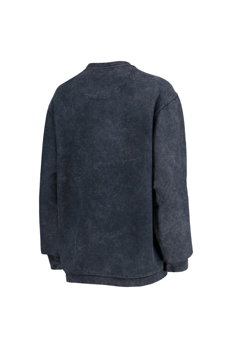 Women's Pressbox Navy Cal Bears Comfy Cord Vintage Wash Basic Arch Pullover Sweatshirt, Alternate, color, Navy