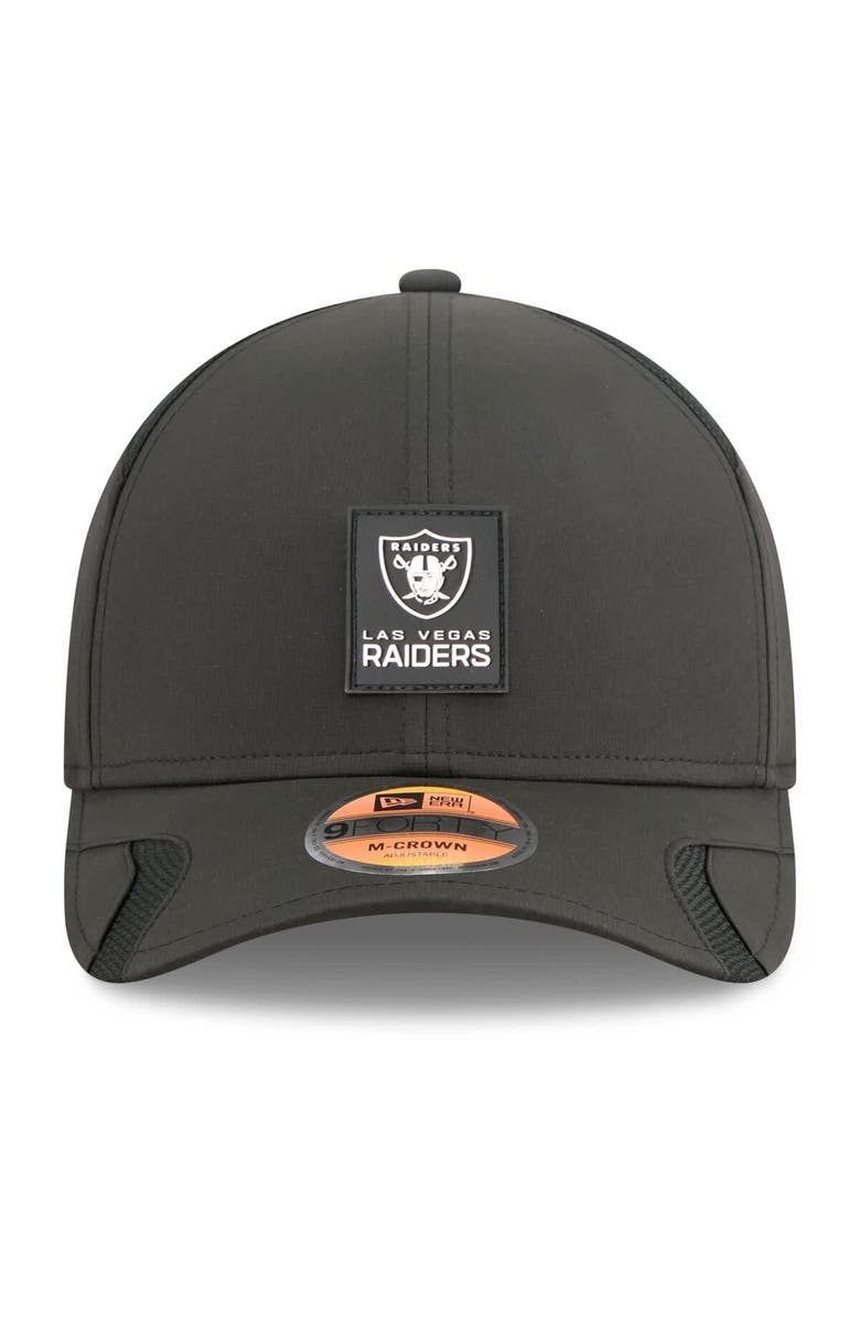 New Era Men's New Era Black Las Vegas Raiders 2025 Sideline  M-Crown 9FORTY Adjustable Hat, Alternate, color, Black