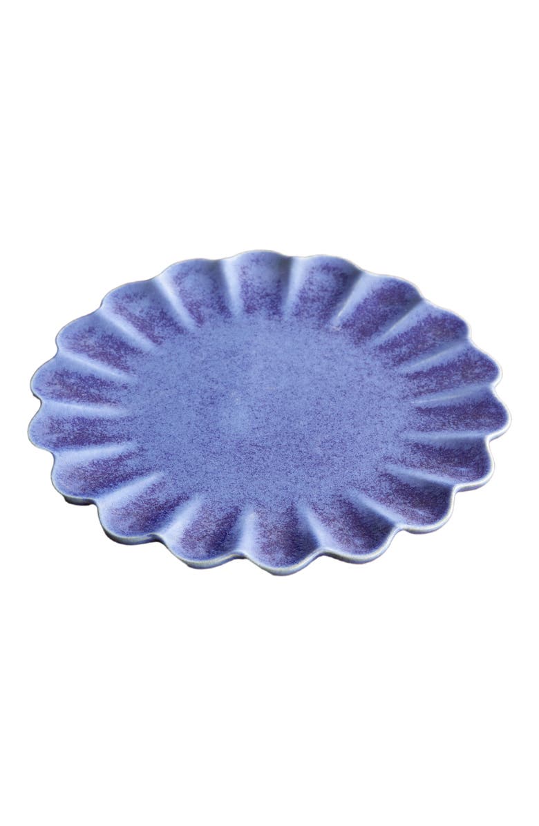 LEMIEUX ET CIE Dhalia Stoneware 4-Piece Dinner Plate Set, Alternate, color, Blue