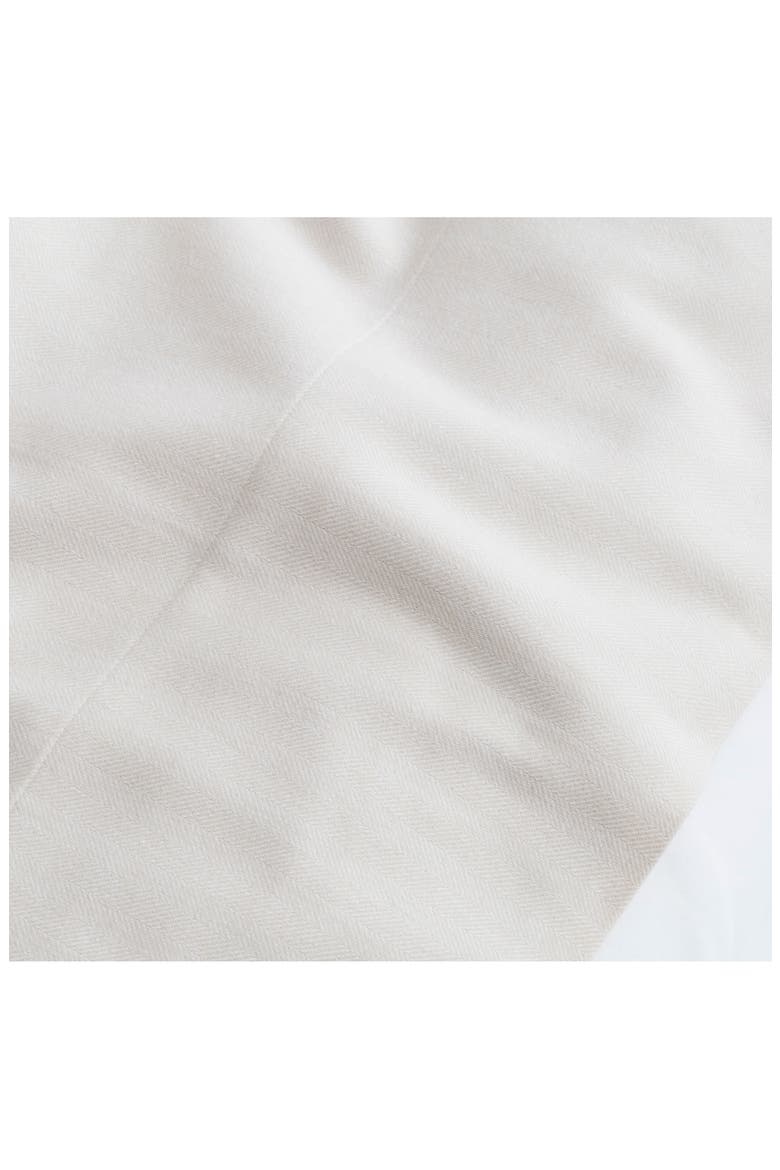 Organic Cotton Flannel Sheet Set, Alternate, color, DUNE HERRINGBONE
