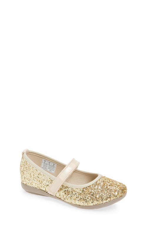 Childrenchic Kids' Estrella Mary Jane Flat In Gold