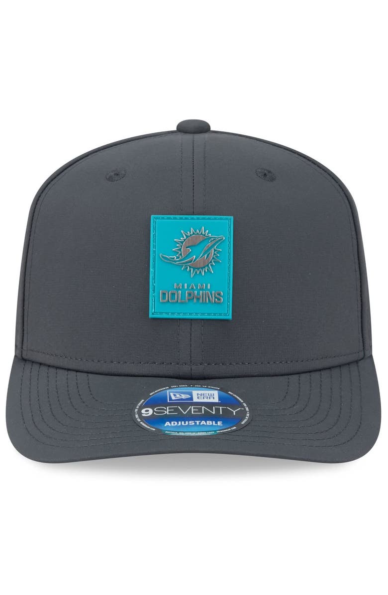 New Era Men's New Era Charcoal Miami Dolphins 2025 Sideline Cold Weather 9SEVENTY Adjustable Hat, Alternate, color, Charcoal