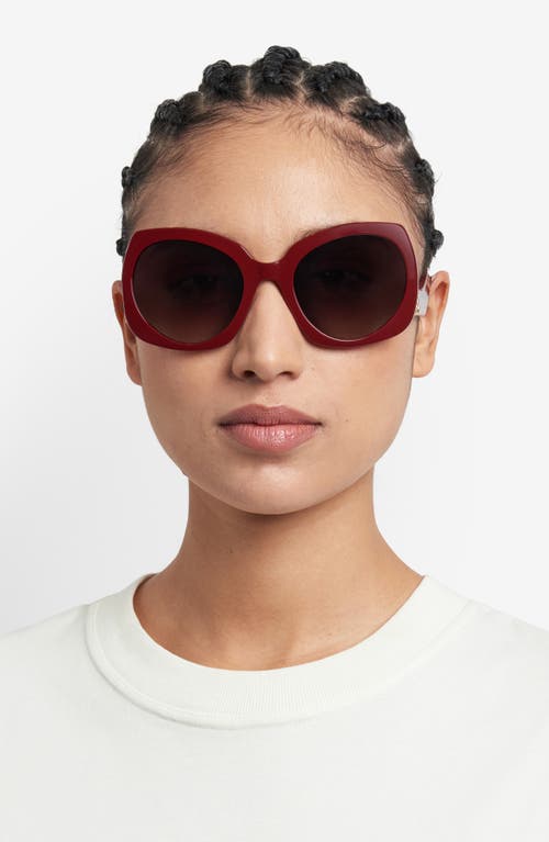 Marc Jacobs 57mm Gradient Butterfly Sunglasses In Burgundy/brown Sf