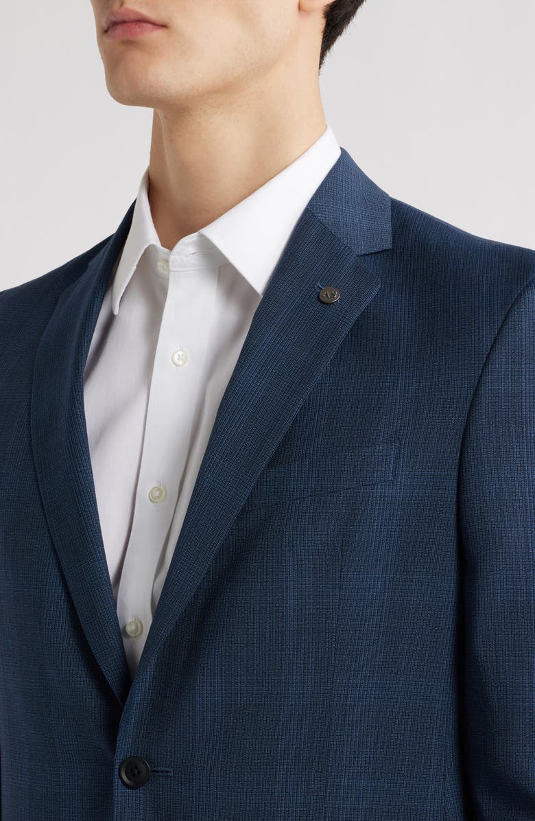AllSaints Ross Slim Fit Navy Check Super 100s Wool Suit, Alternate, color, Navy