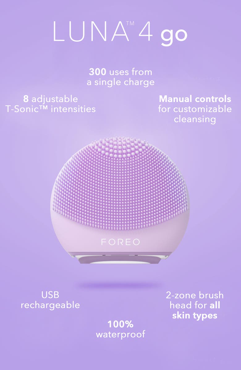 FOREO LUNA 4 go Facial Cleansing & Massaging Device, Alternate, color, Lavender