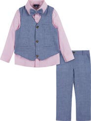 Andy & Evan Kids' Vest, Button-Up Shirt, Pants & Bowtie Set