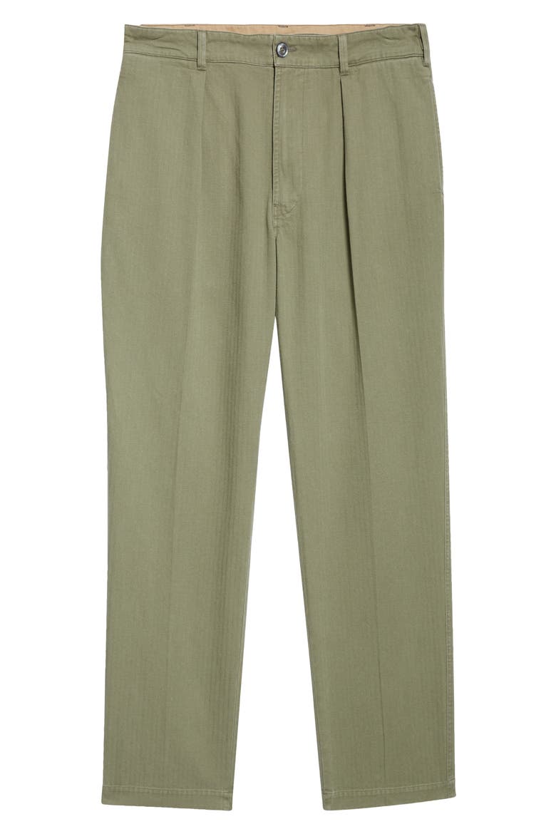 Games Cotton Herringbone Trousers, Alternate, color, OLIVE