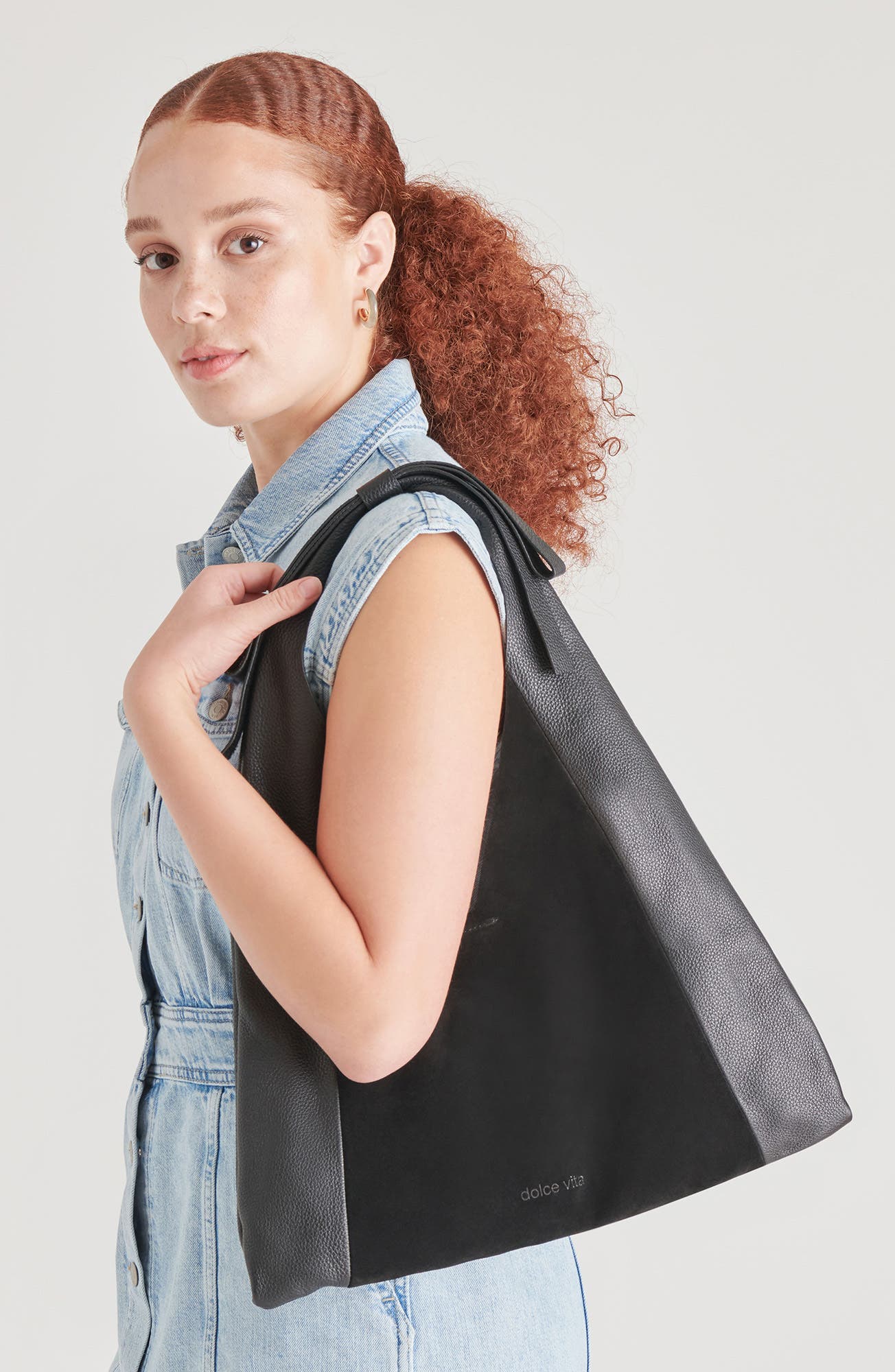 Dolce Vita Marie Shoulder Bag, Alternate, color, Black