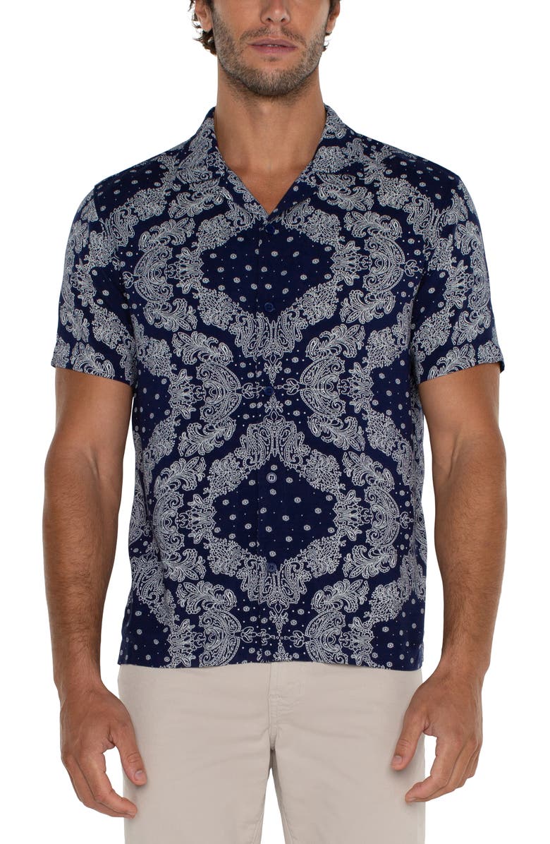 Liverpool Los Angeles Paisley Camp Shirt, Main, color, 