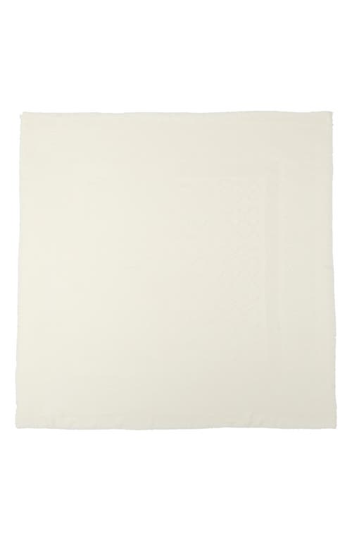 Shop Kate Spade New York Yarn-dye Floral Square Scarf In Cream