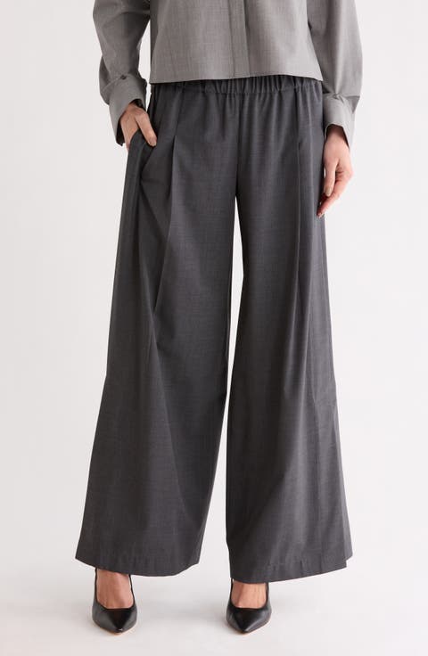 Eva Wide Leg Pull-On Pants