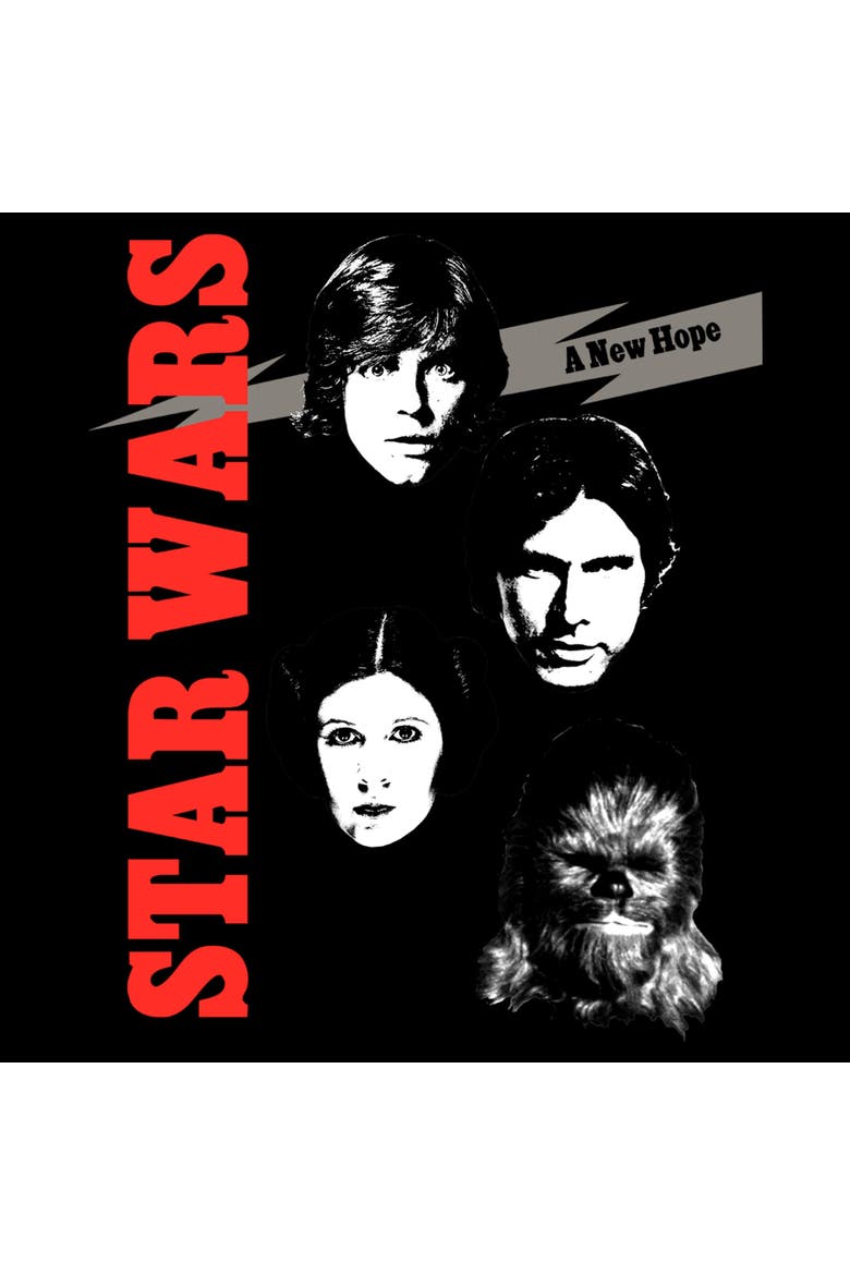 Men's Star Wars A New Hope Retro Faces Poster  Graphic T-Shirt, Alternate, color, Black