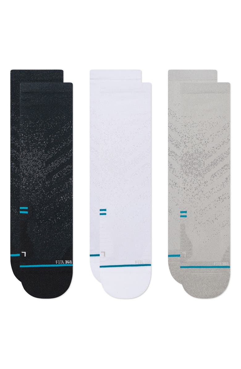 Stance 3-Pack Performance Crew Socks, Main, color, Grey Multi