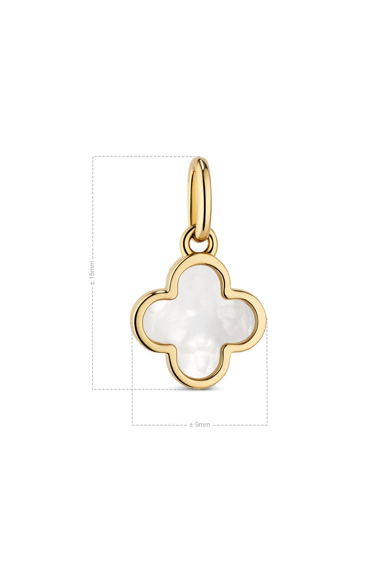 Mother of Pearl Clover Pendant in 14K Gold, Alternate, color, Yellow Gold