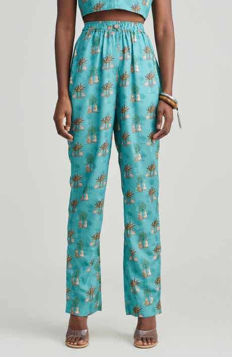 holiCHIC Print Straight Leg Pants