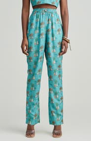 holiCHIC Print Straight Leg Pants