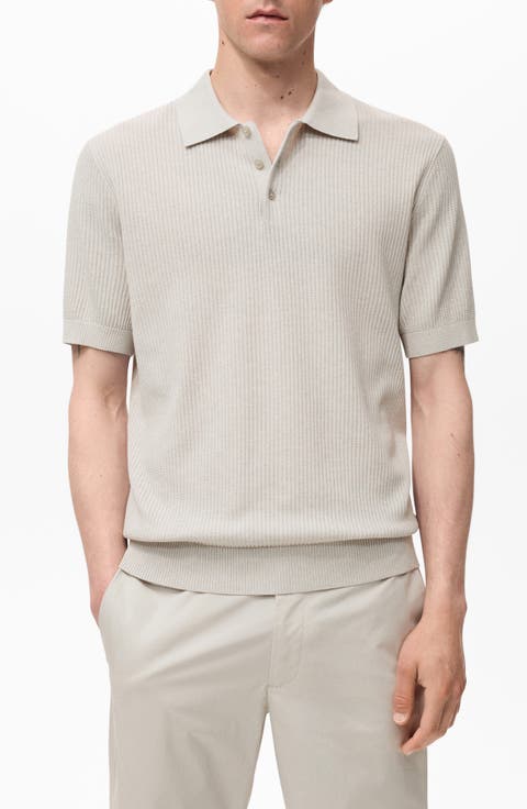 Ribbed Polo Sweater