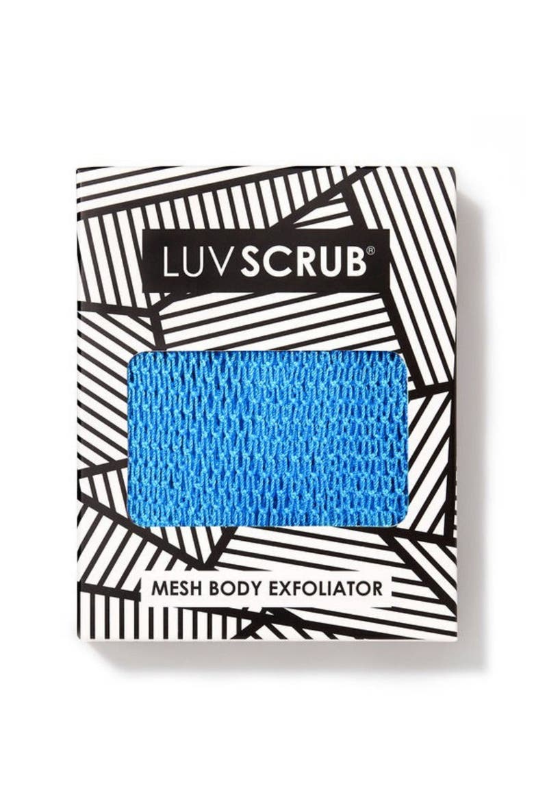 Out of the Blue Mesh Body Exfoliator, Main, color, Out of the Blue - Blue