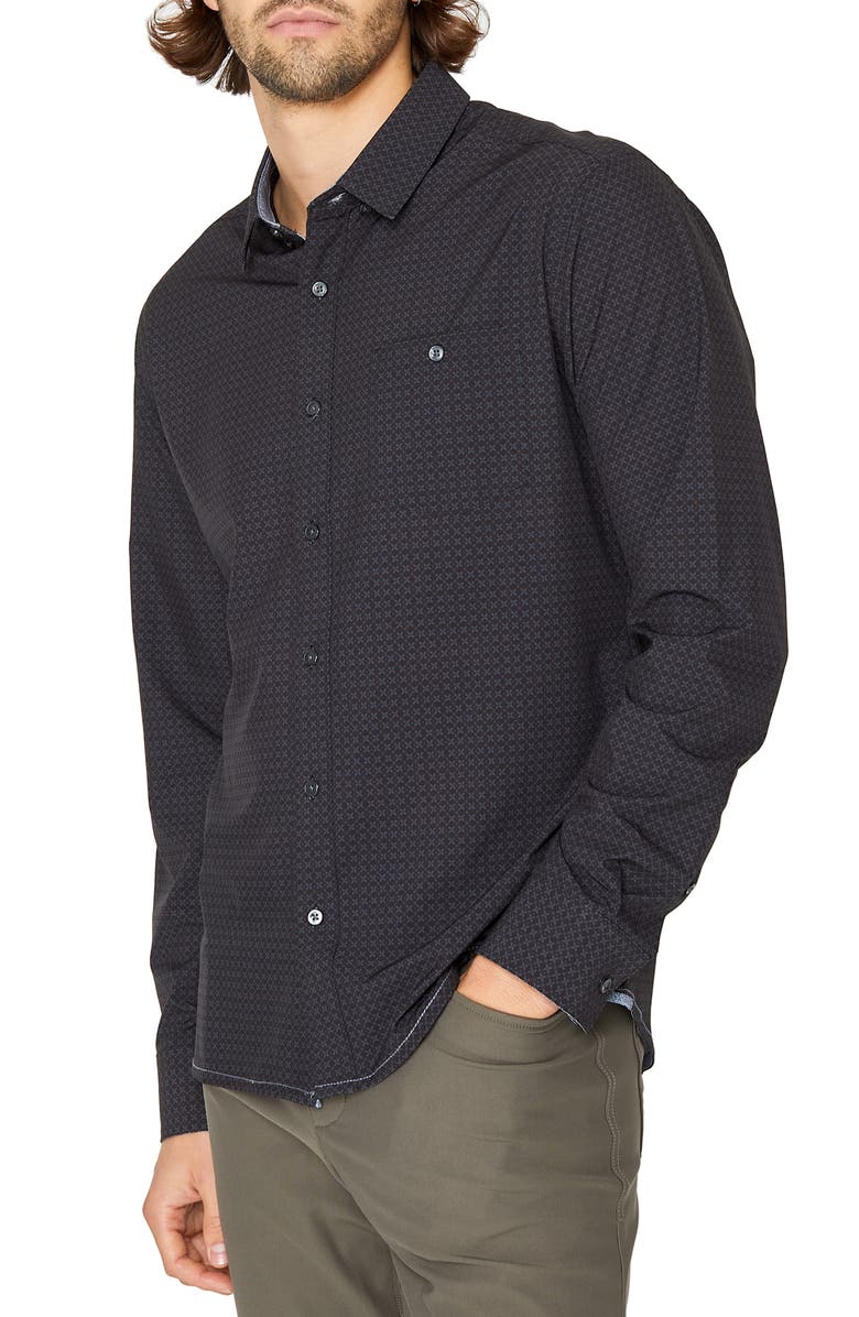 7 Diamonds Saturday Express Performance Button-Up Shirt, Alternate, color, 