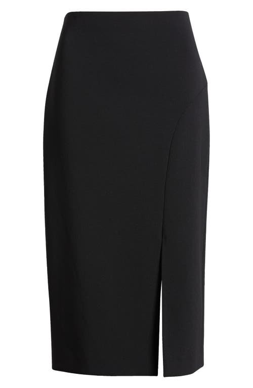 Shop Anne Klein Asymmetric Midi Skirt In Anne Black