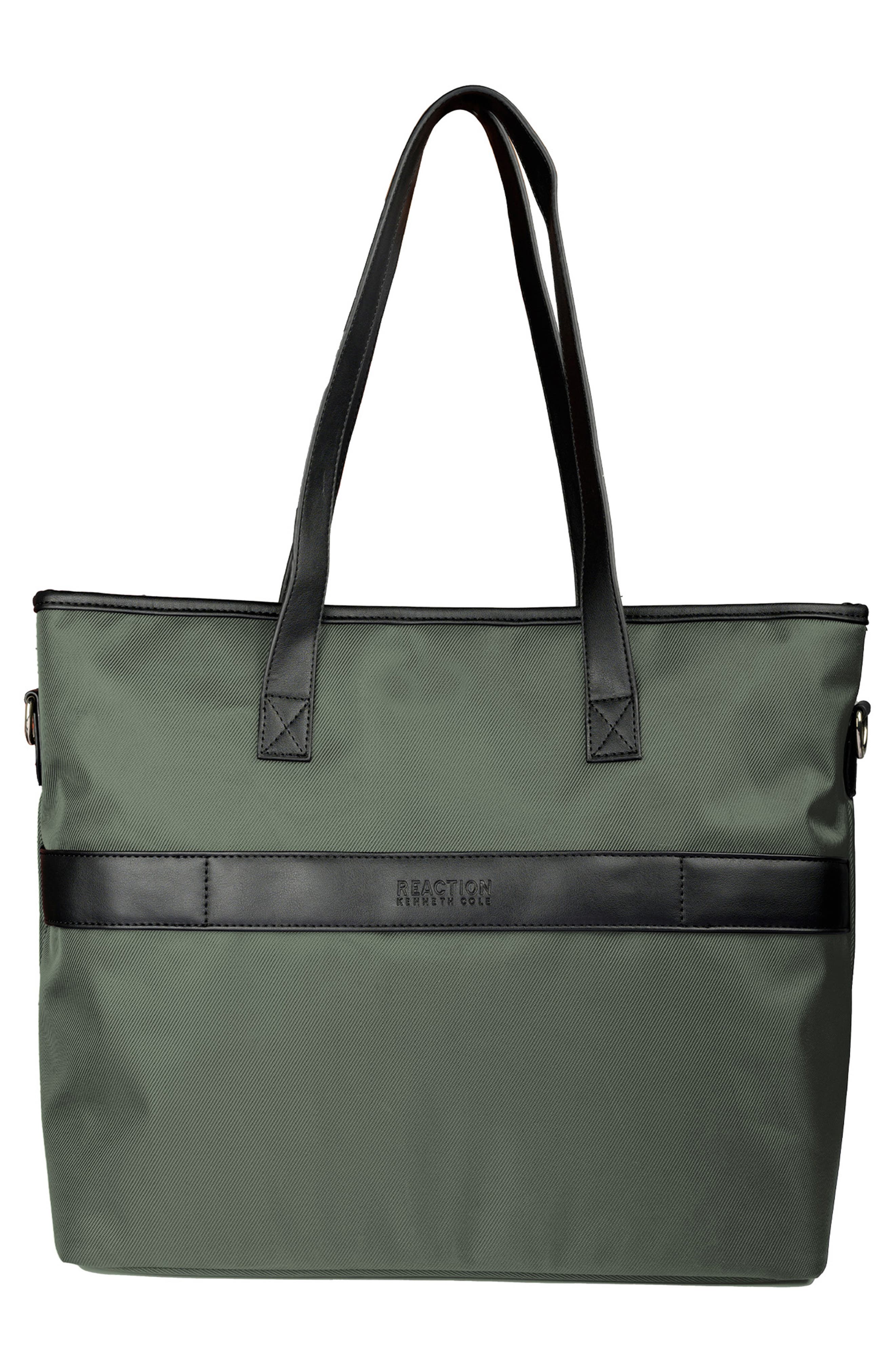 Kenneth Cole Chelsea Chevron Quilted Tote Bag, Alternate, color, Olive