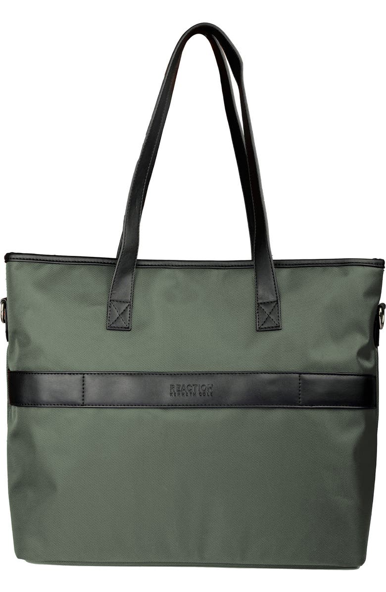 Kenneth Cole Chelsea Chevron Quilted Tote Bag, Alternate, color, Olive