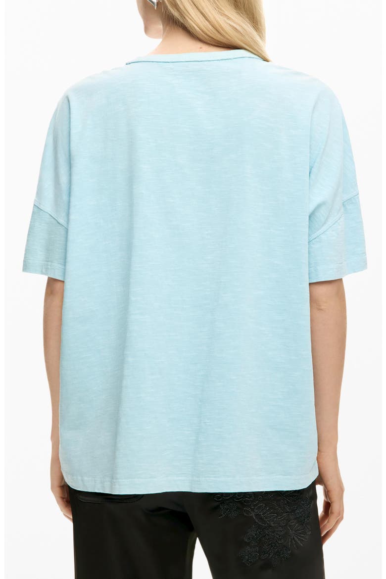 Logo Eyelet Cotton Graphic T-Shirt, Alternate, color, BLUE