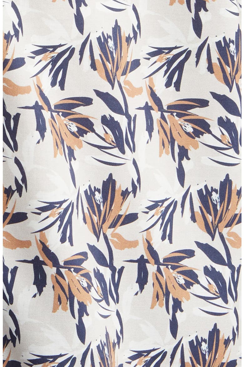 Foliage Print Short Sleeve Cotton & Modal Camp Shirt, Alternate, color, IVORY