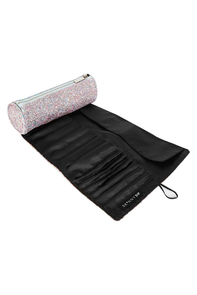 Treasure Glitter Cosmetics Roll Bag, Alternate, color, NO COLOR