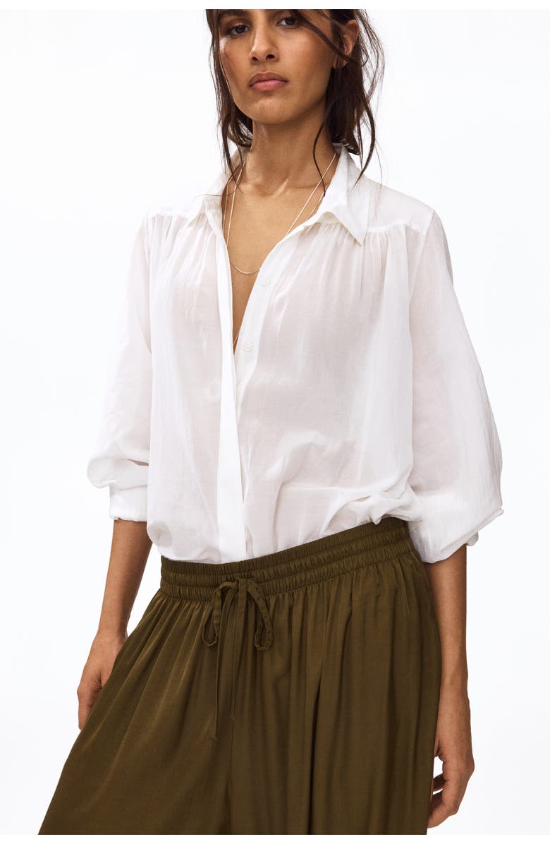 H&M Balloon Drawstring Trousers, Alternate, color, Dark Khaki Green