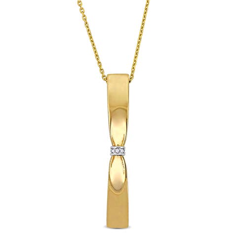 Diamond Accent Pendant Necklace 14k Gold