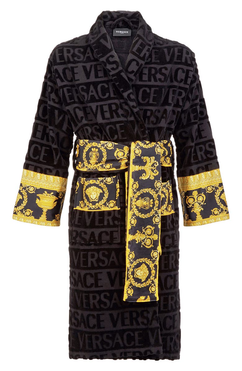 Versace Barocco Terry Robe, Main, color,